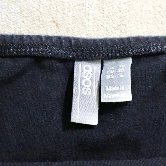 ASOS Size 6 Mini Dress Sweetheart Corset Style Spaghetti Strap Black - Picture 5 of 5